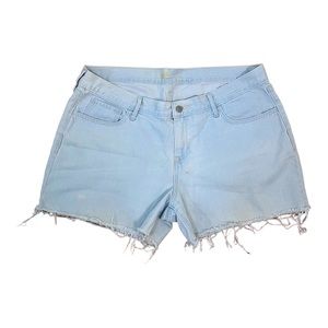 Light Denim Cutoff Shorts Size 14